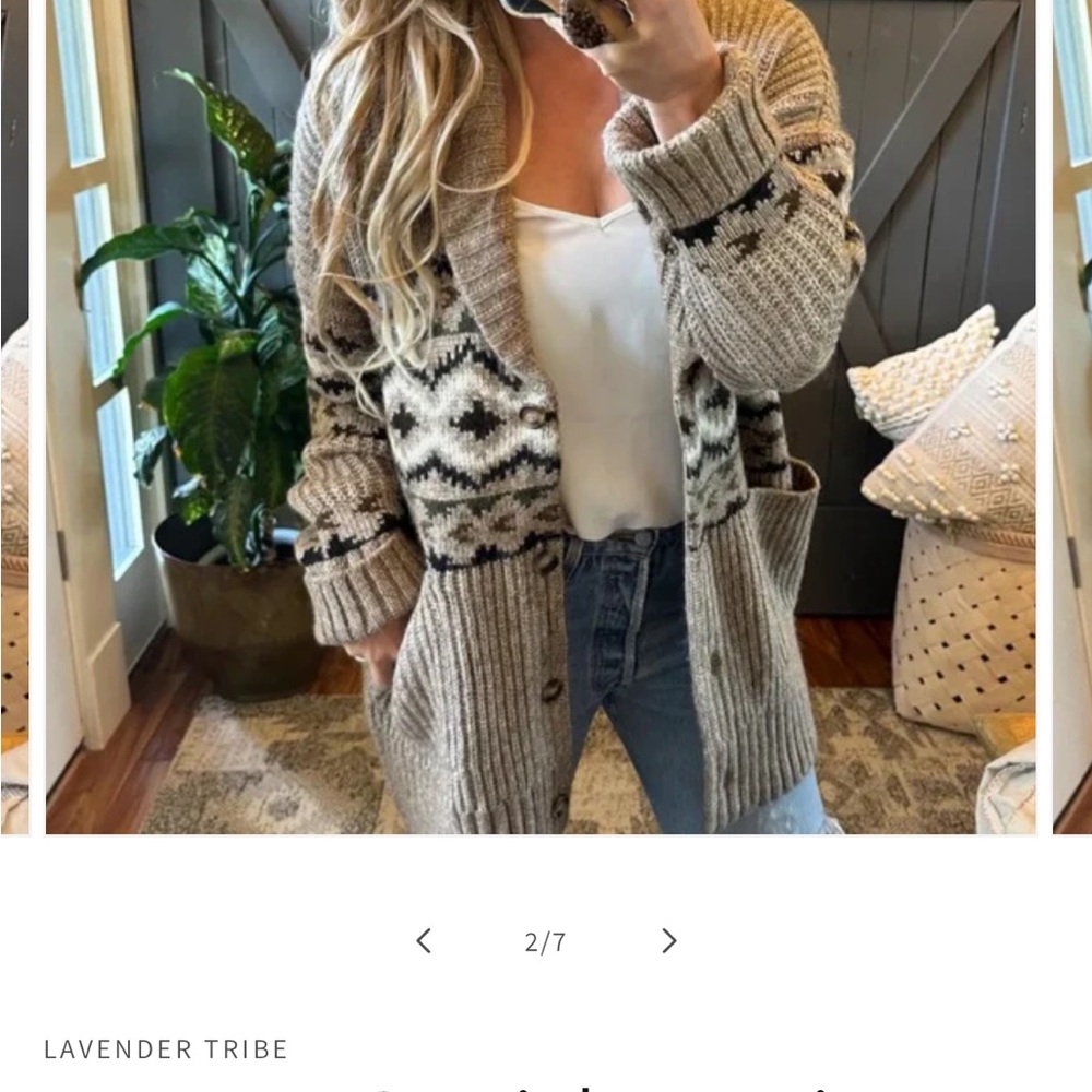 NWOT Oversized Cowichan Cardigan Sweater